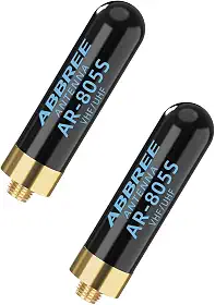 ABBREE Antena de rádio amador de banda dupla VHF/UHF 144/430Mhz 5.0 cm AR-805S SMA - Antena curta curta fêmea de longo alcance para Baofeng UV-5R Mini 5RM BF-F8HP PRO, K5 Plus, DM32, UV32, acessórios