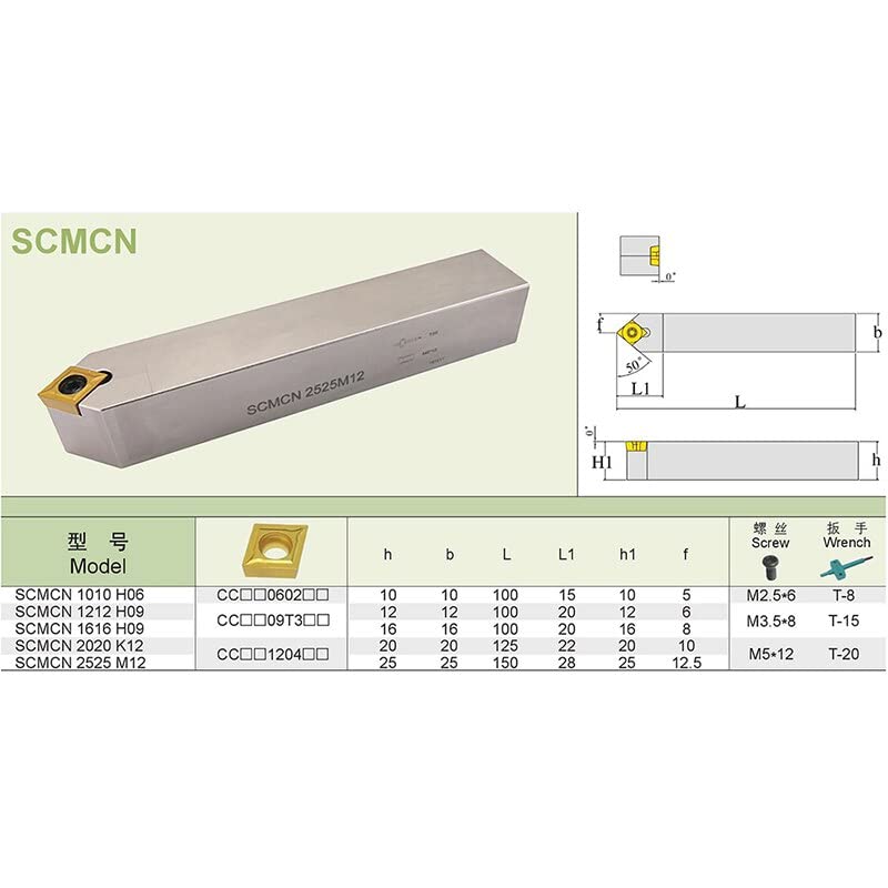 Portaherramientas de Torneado SCMCN para Torno CNC miniatura 5