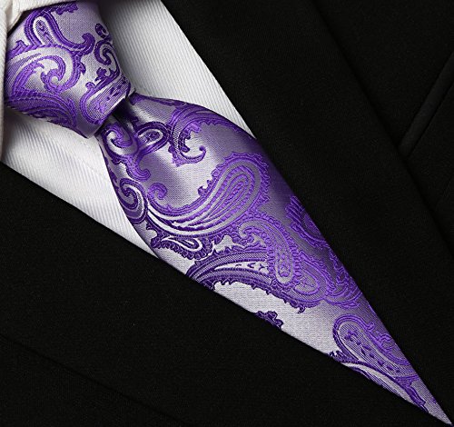 Image of KissTies Mens Paisley Tie And Pocket Square Necktie Sets