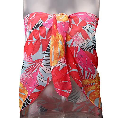 Ayliss Women Swimsuit Cover Up Short Chiffon Summer Beach Sarong Bikini Wrap Skirt Bathing Suit Scarf Pareo Swimwear3