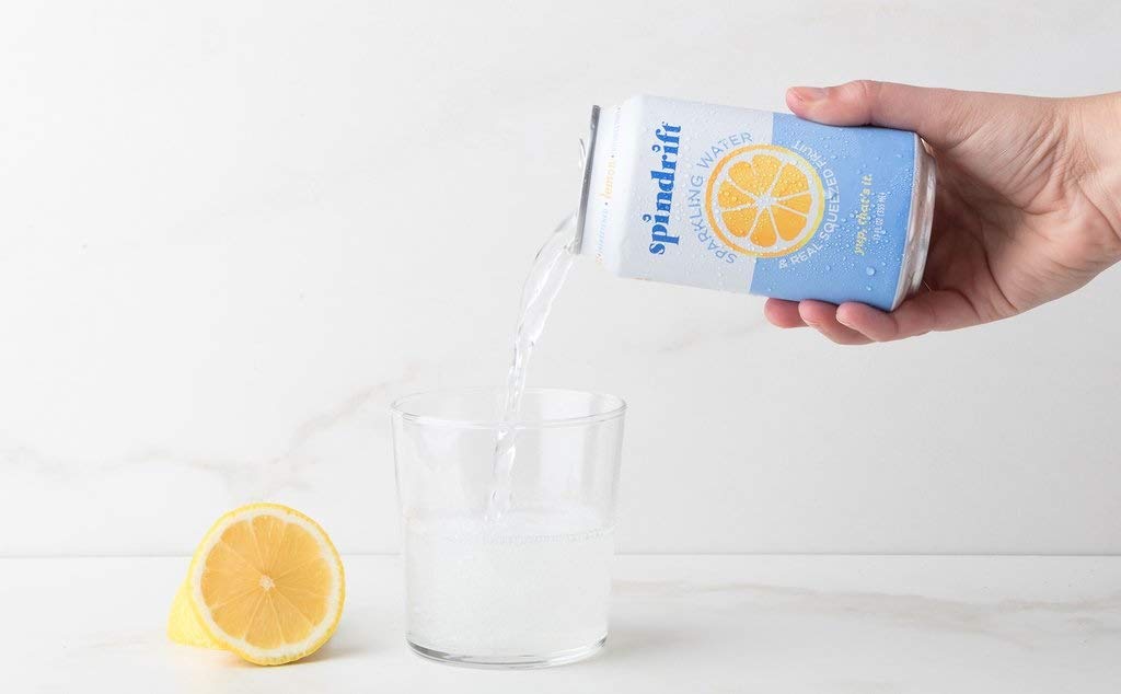 Spindrift Sparkling Water Variety Pack with Lemon - Made with Real Squeezed Fruit, 24 Total Cans