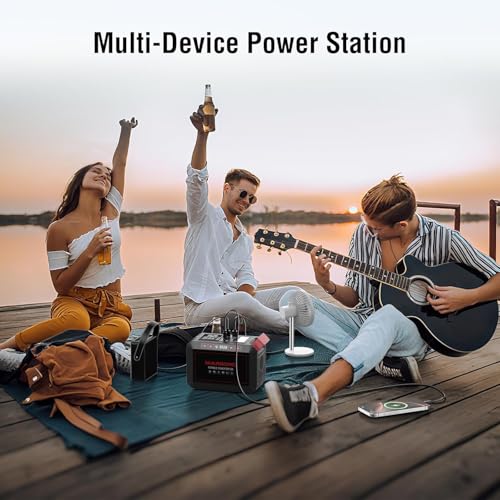 Image of Portable Power Station 300W MARBERO 237Wh Camping Solar Generator Backup Lithium Battery with Pure Sine Wave 110V AC Outlet, USB C, USB A, DC for Outdoors Camping CPAP Home Blackout Emergency