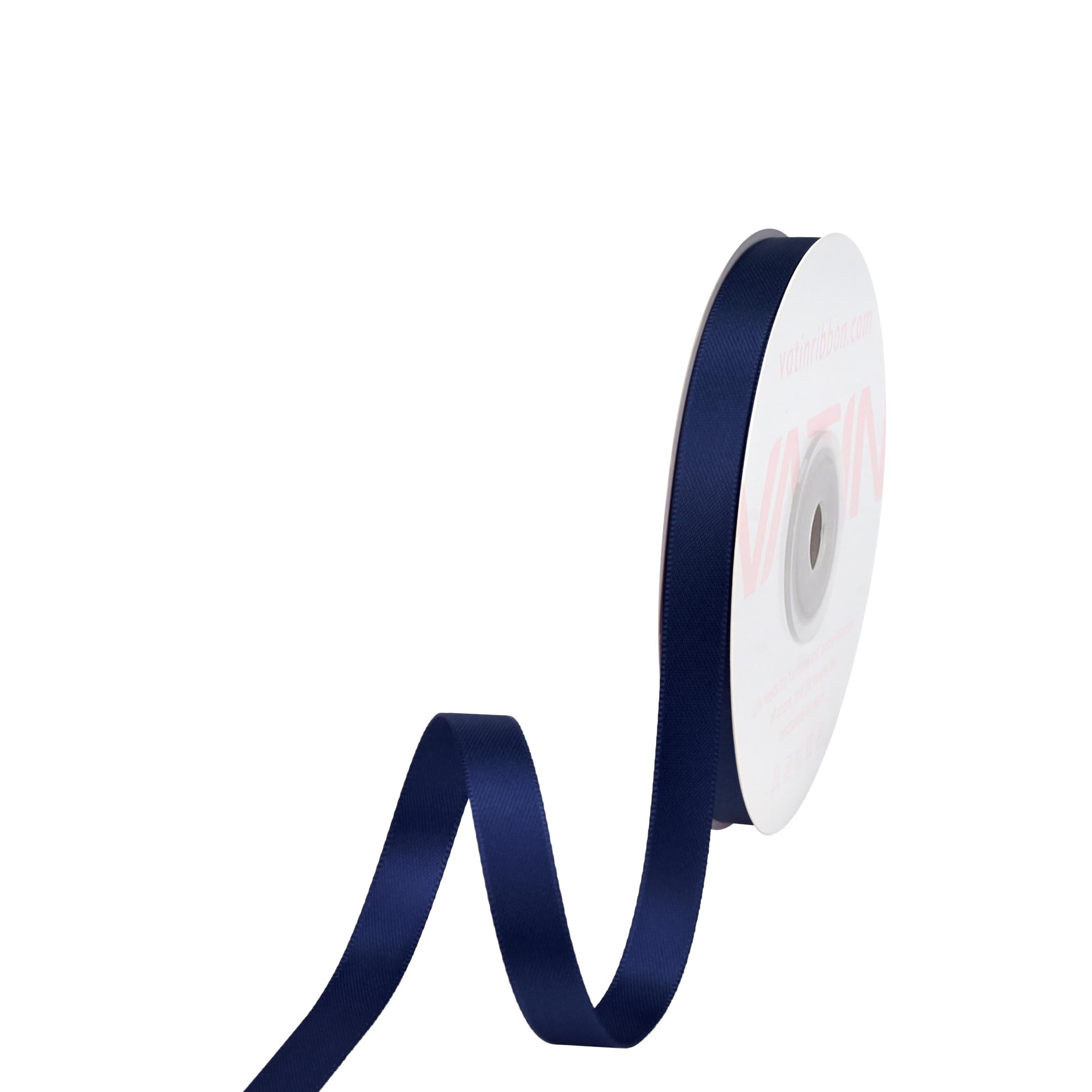 VATIN 100mm Wide Double Faced Polyester Deep Navy Blue Satin Ribbon- 4.5 Metre/Spool, Perfect for Chair Sash, Making Bow, Sewing and Wedding Bouquet — view 10