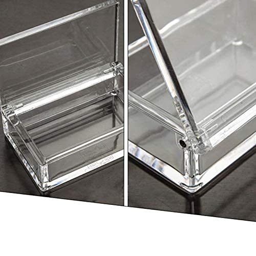 Dispensador de hisopo de algodón acrílico transparente con tapa y soporte Q-Tip Sizikato 6