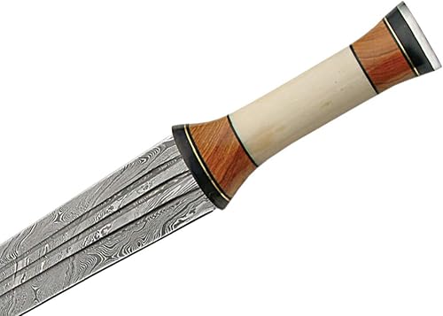 Miniatura 3 de SZCO Supplies Espada de Damasco con mango de hueso, color negro