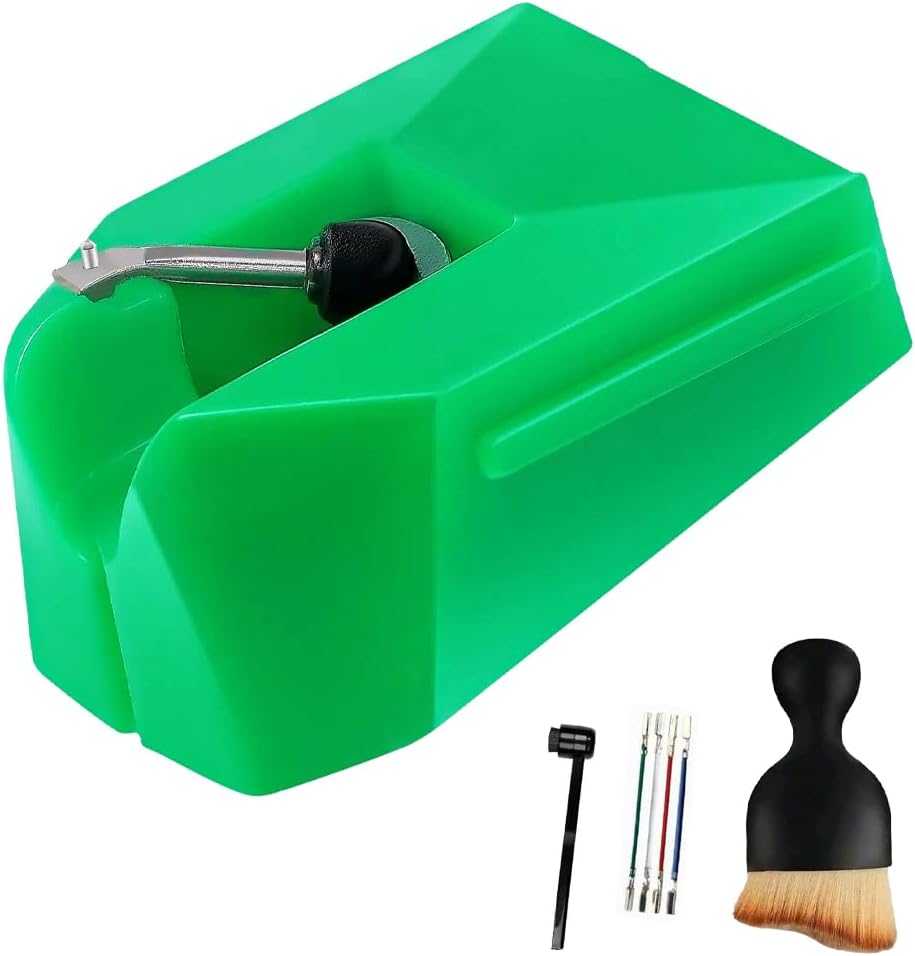 AT-VMN95E Turntable Stylus Replacement Kit for Audio-Technica AT-LP60X/LP120X USB - Diamond Needles + 2PCS Cleaning Brushes + Wire, Easy Tool-Free Installation, VM95E Compatible