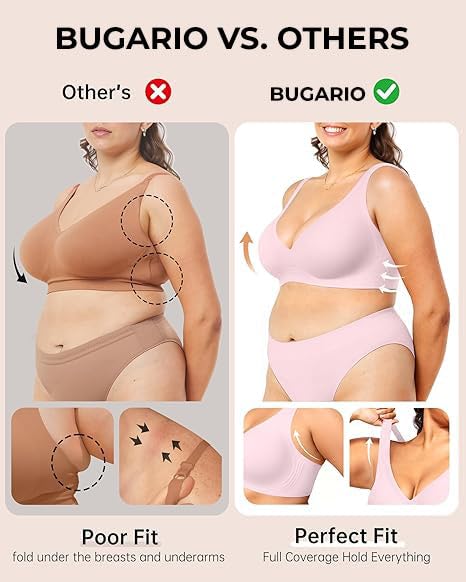 Image of JellyLift Seamless Wireless Jelly Bra for Women | No Underwire, Deep V Invisible T-Shirt Bra | 360 Jelly Support, Adjustable Straps | S-3XL