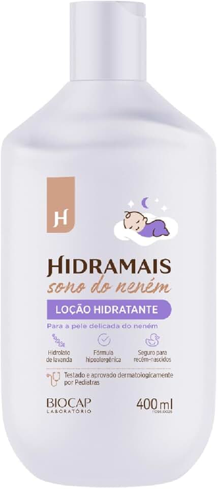 Loção Hidratante Bebê Creme Calmante Hidramais Sono do Neném 400ml Lavanda e Aveia Hipoalergênica