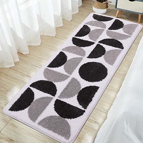 Haocoo Boho Bathroom Runner Rug 18X47 Inch,Mid-Century Modern Geometric Large Bathroom Rugs Non Slip, Luxury Soft Absorbent Microfiber Washable Runner Rug For Bathroom Bedroom #TOP1