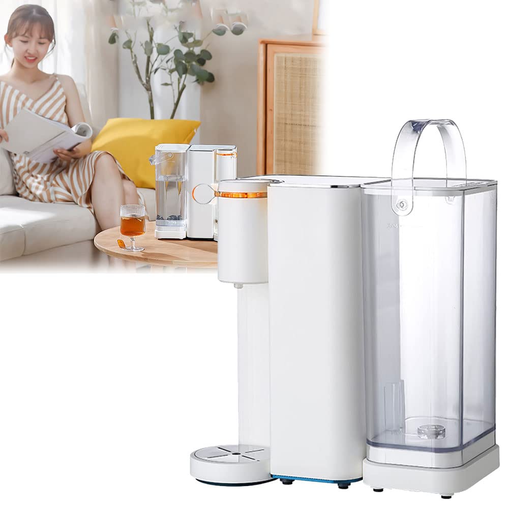 KRUZZO Instant Hot Water Dispenser, 2100W 2.7L Portable Instant Hot Water Dispenser with 3s Fast Boil, 5 Speed Temperature & Volumes Adjustment, for Cafe, Office, Home