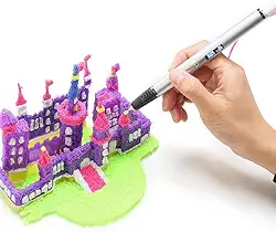 Caneta 3d, Resistência 108 Horas Caneta 3d Profissional, 6 Velocidades Caneta Impressão 3d, com Tela Oled, Ajustar Temperatura/velocidade, Presente Diy Criativo,170*14*14 mm, Material Aço Inoxidável