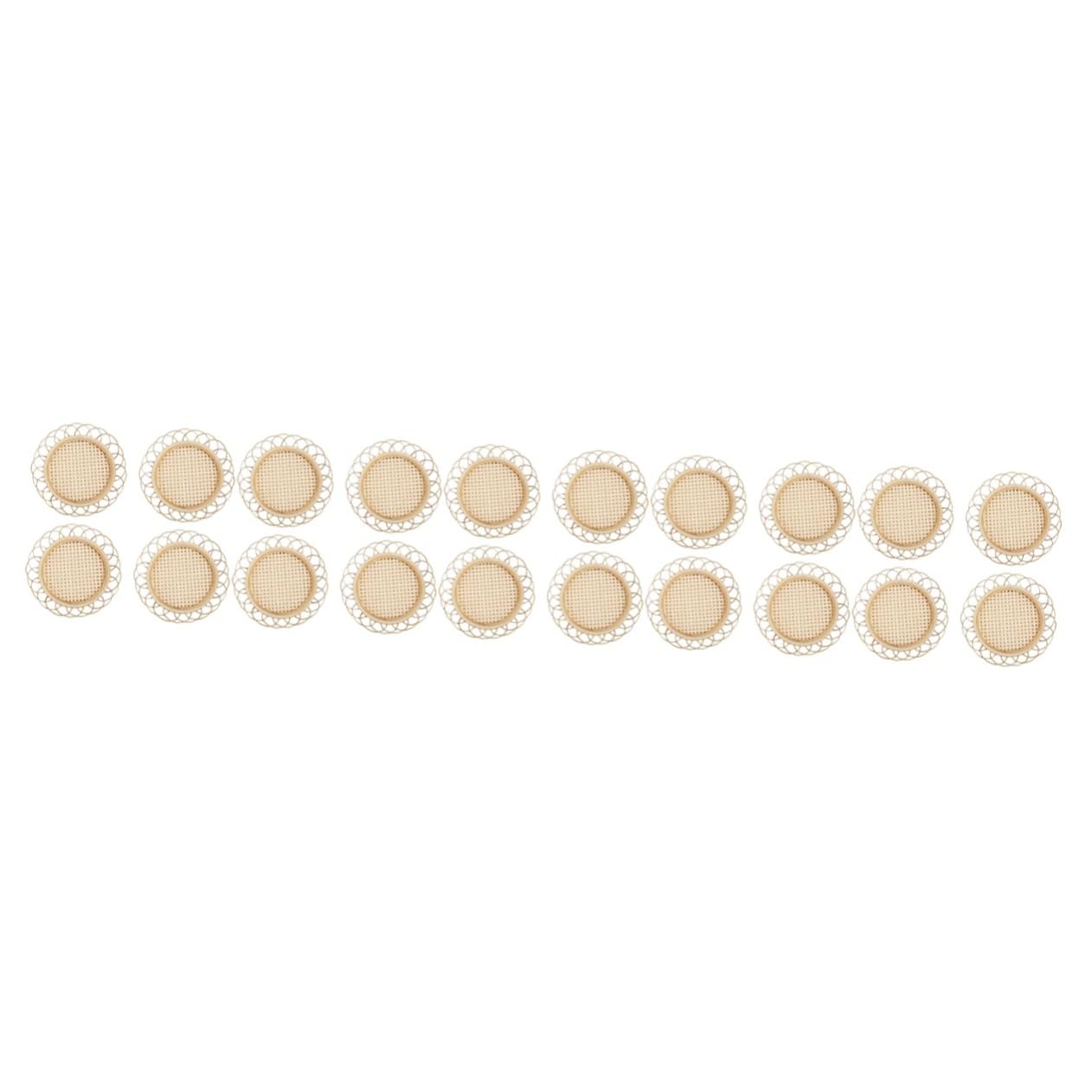 Alipis 5 Series Posavasos De Bambú Absorbente Plato Bebidas Largo Redondo Tapete De Mesa para El Hogar Alfombrilla Antideslizante para Tazas Colchoneta Beige 4 Piezas X 5
