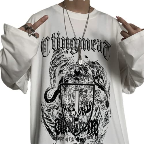 Men Y2K Gothic Dark Academia Anime Cross Sweatshirt Harajuku Punk Grunge Alt Pullover Emo Campus Long Sleeve Casual Tops2