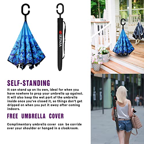 Image of SIEPASA Automatic Open Close Compact Travel Umbrella with Wind Vent Umbrella big size Lightweight Windproof Folding for men Women
