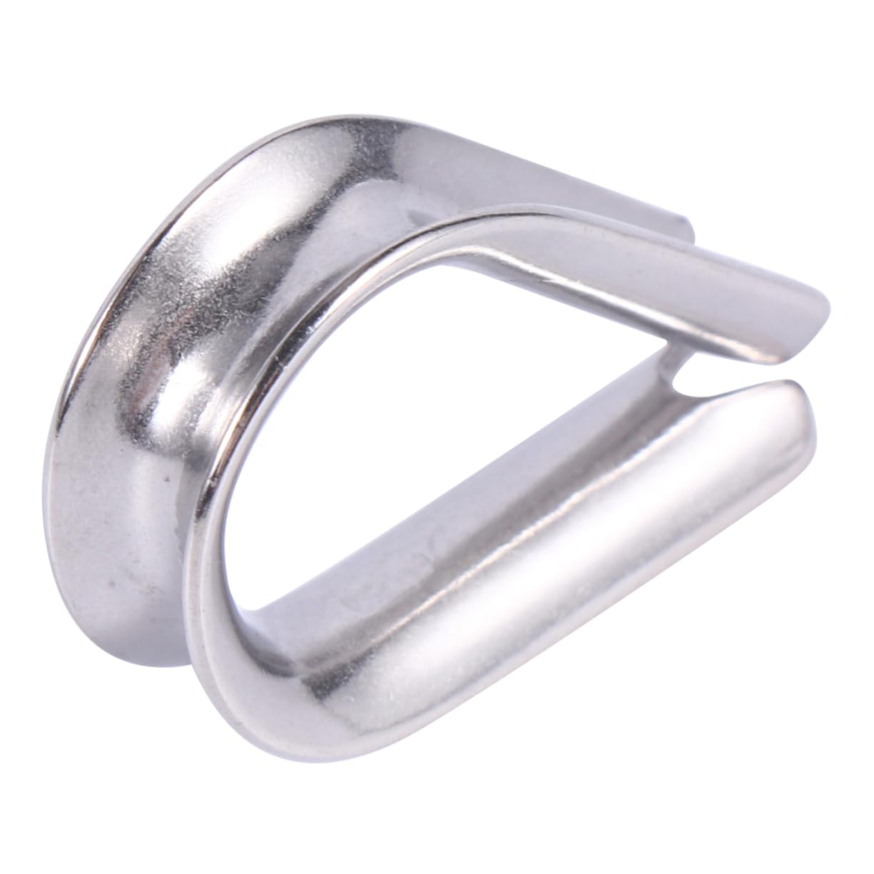 OSOLADY 20pcs Rope Thimble Wire Rope Cable Clip Anchor Thimble Wire Rope Clamps Thimble Heavy Duty Thimble Locking Carabiners Clip Wire Rope Eyelet Steel Cable Thimble Steel Rope Silver