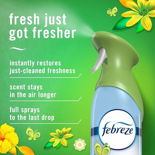 Image of Febreze Air Mist, Air Freshener Spray, Odor Fighting Room Spray, Deodorizer for Home Bathroom Kitchen Office Apartment Dorm Room Classroom, Gain Original Scent, 8.1oz (Pack of 6)