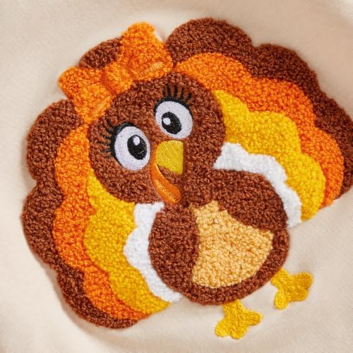 Baby Girl Boys Halloween Thanksgiving Christmas Outfit (Khaki, 0-3 Months) - 4
