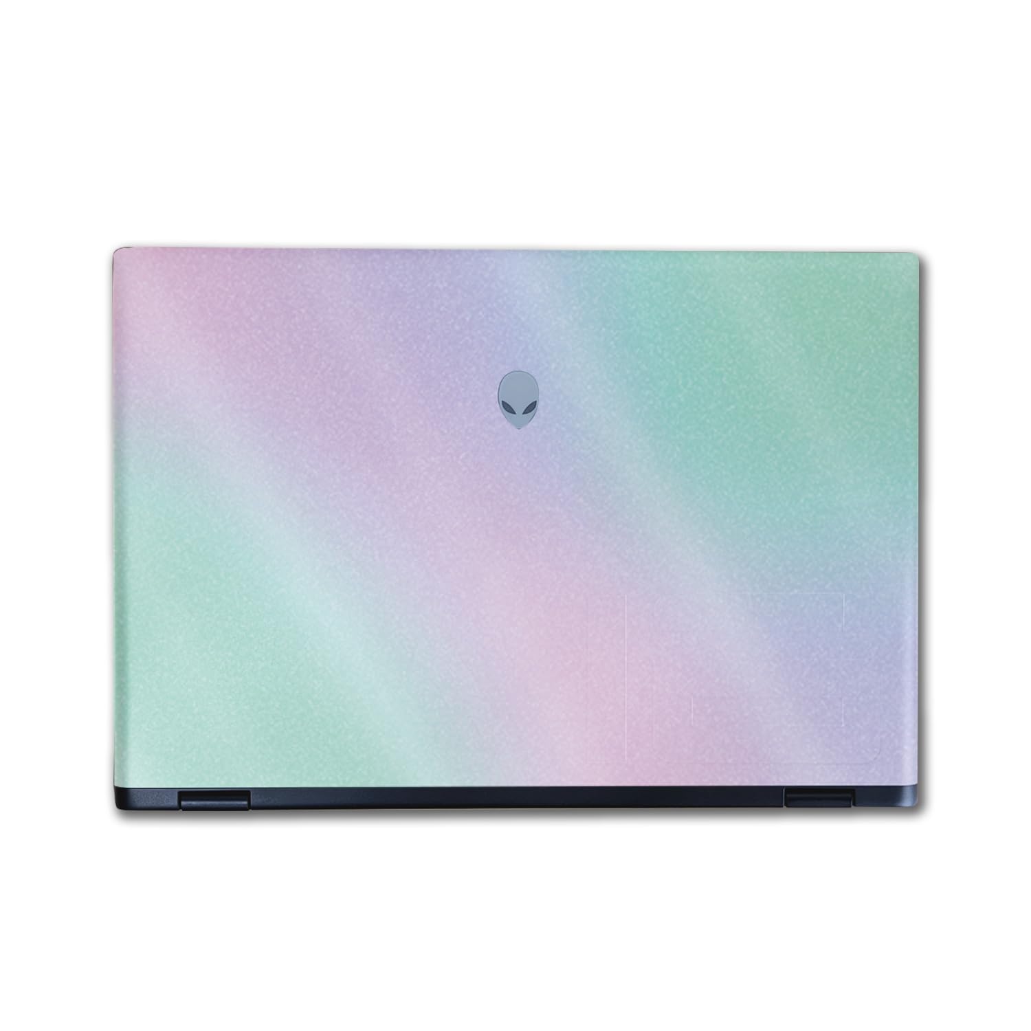 Glossy Glitter Laptop Skin Compatible with Alienware M16 R2 (2024) - Cotton Candy - Premium 3M Vinyl Protective Wrap Decal Cover - Easy to Apply | Crafted in The USA by MightySkins
