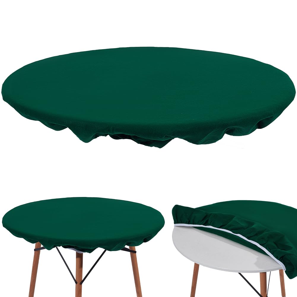 Nappe ronde verte en feutre extensible de 1.05 m pour cartes et dominos