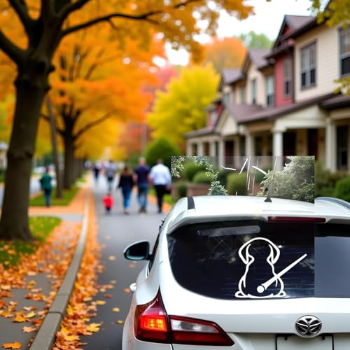 Reflektierende weiße Heckscheibenwischer-Aufkleber für Autos, lustiger Hund, beweglicher Schwanz, Scheibenwischer, Tieraufkleber, Auto-Styling, Fensterwischer, Aufkleber für Heckscheibenwischer