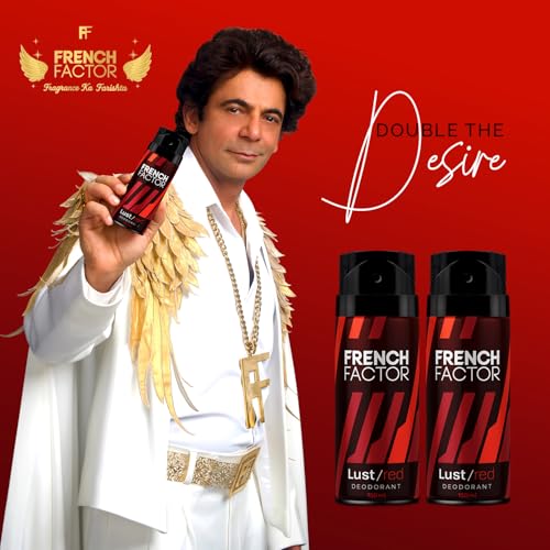 Image of The French Factor Lust Red Deodorant Body Spray For Men, Combo (150ml, Pack of 2)