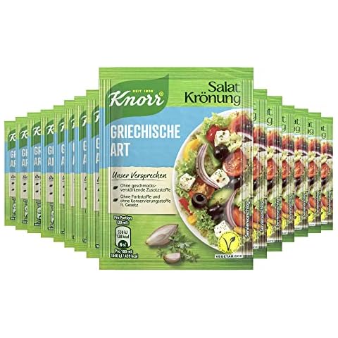 Knorr Salatkrönung Griechische Art für leckeres Salatdressing mit natürlichen Zutaten* 5 x 3 Portionen 15 Stück Cover