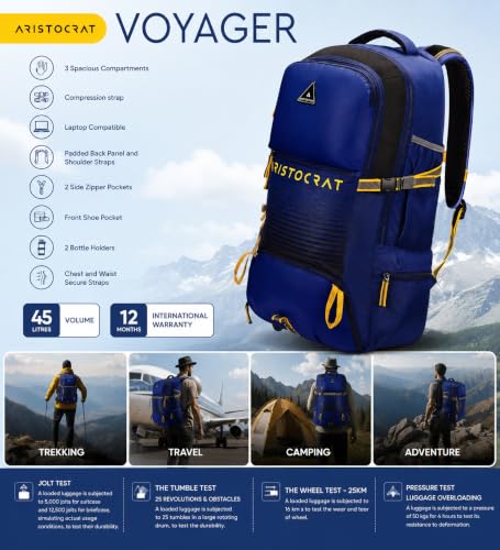 Image of Aristocrat RUKSUCK 45L Backpack with Padded Laptop Sleeve