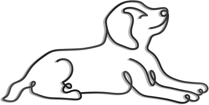 OYEFLY Metal Dog Wall Decor,Minimalist Dog Wall Art style 2