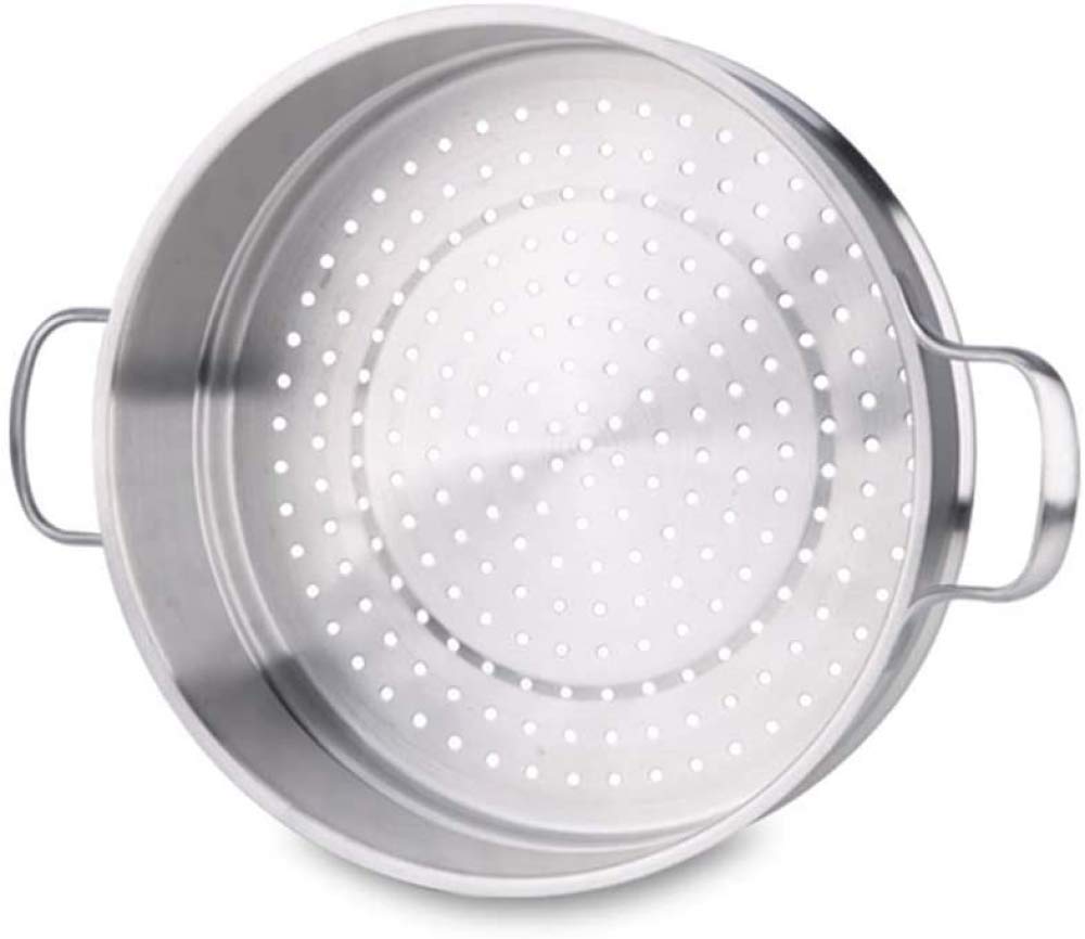Vaporiera in acciaio inox con manici, impilabile, per molte pentole, pratici utensili da cucina per cucinare, meno olio, più freschezza, 22 cm