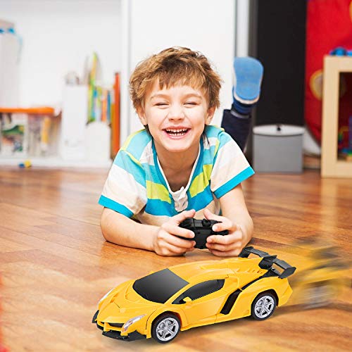 FIGROL Transform RC Racing Car, Upgraded 2020 Independent 2.4G Remote Control Robot Deformation Car Toy for Children RC Racing,with One Button Transformation & 360°Rotating Drifting - Thumbnail 3