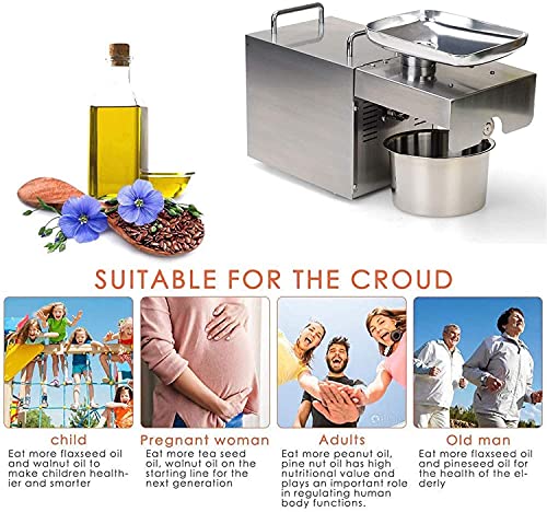 Extrator automático de óleo de porcas quentes frias máquina de prensa de óleo de aço inoxidável Expu