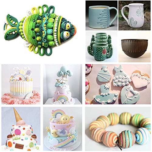 Image of 22Pcs Stainless Steel Metal Clay Extruder with 20 Tips Fondant Sugara Paste Extruder Ceramics Pottery Polymer Modeling Decorating Cake Decor Tools Set