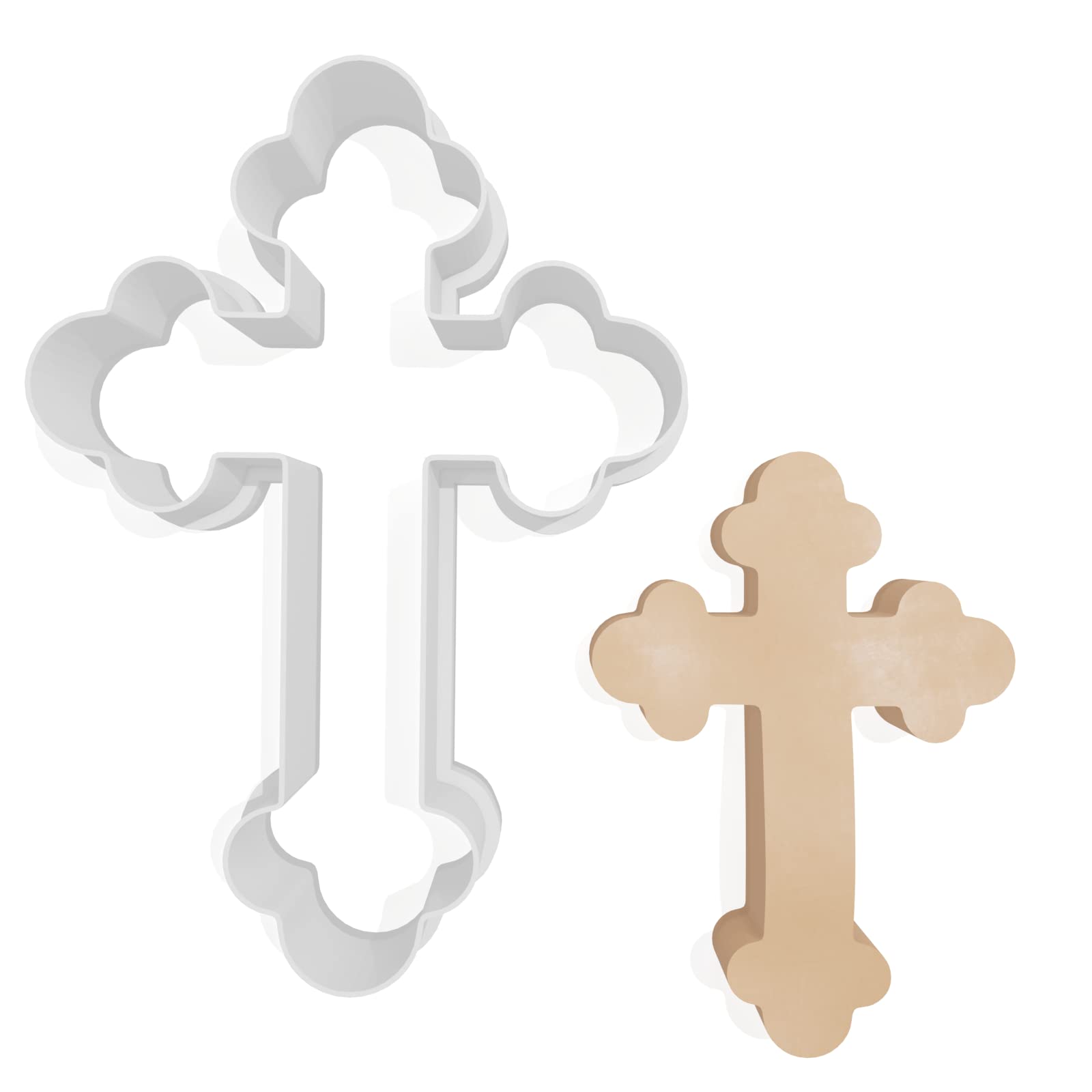 Holy Cross Cookie Cutter - 3 Sizes, White, 7cm