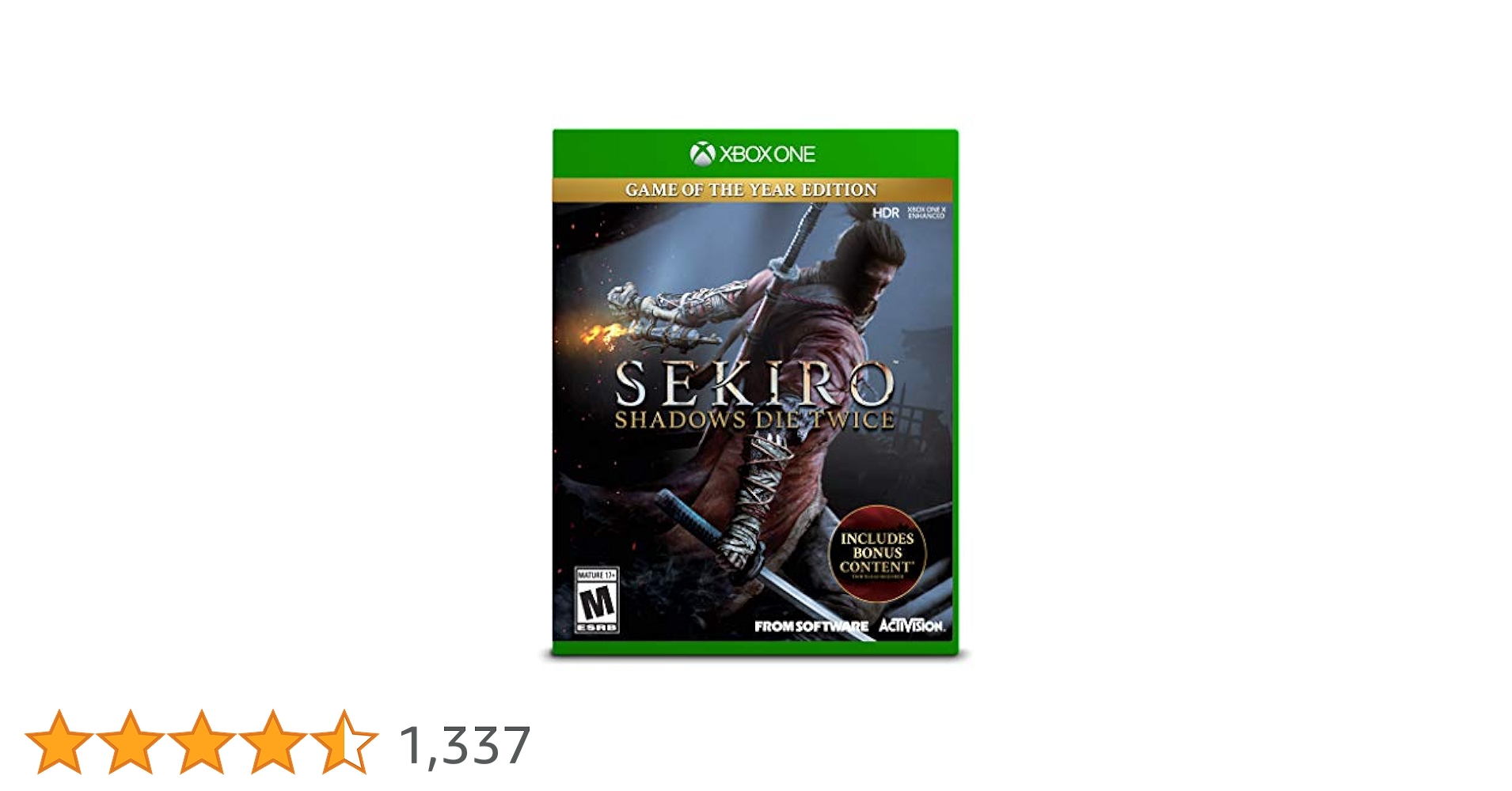 Amazon.co.jp: Sekiro Shadows Die Twice(輸入版:北米)- XboxOne
