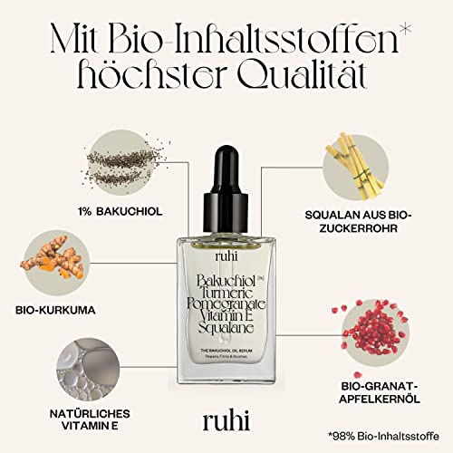 Bakuchiol-Serum Ruhi Bio Gesichtsöl mit pflanzlicher Retinol-Alternative
