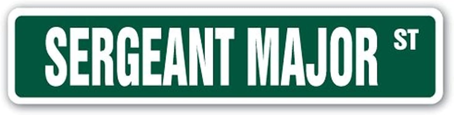 SignJoker] Sergeant Major Street Sign US Marine Army Military Gift Wall Plaque Decoration
