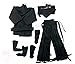 BOSWON 1:6 Scale Black Ninja Clothes Set Model for 12