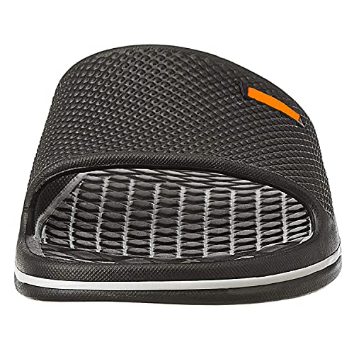 Qickstep Men's Thong Sandals Perfect flip flops for walking Slippers for men, Black, 6 UK