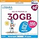 LEBARA Hello! 30 Prepaid SIM-Karte | Handy-Tarif ohne Vertrag | inkl. Allnet Flat Minuten & SMS in alle dt. Netze + 30 GB inkl. 5G + 300 Minuten ins Ausland + EU-Roaming