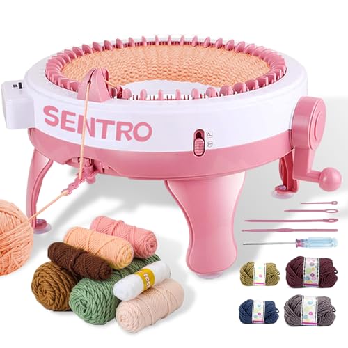 FYGAIN SENTRO Knitting Machine, 48 Needles Knitting Machine with Row Counter, Crochet Knitting Machines for Adults/Kids