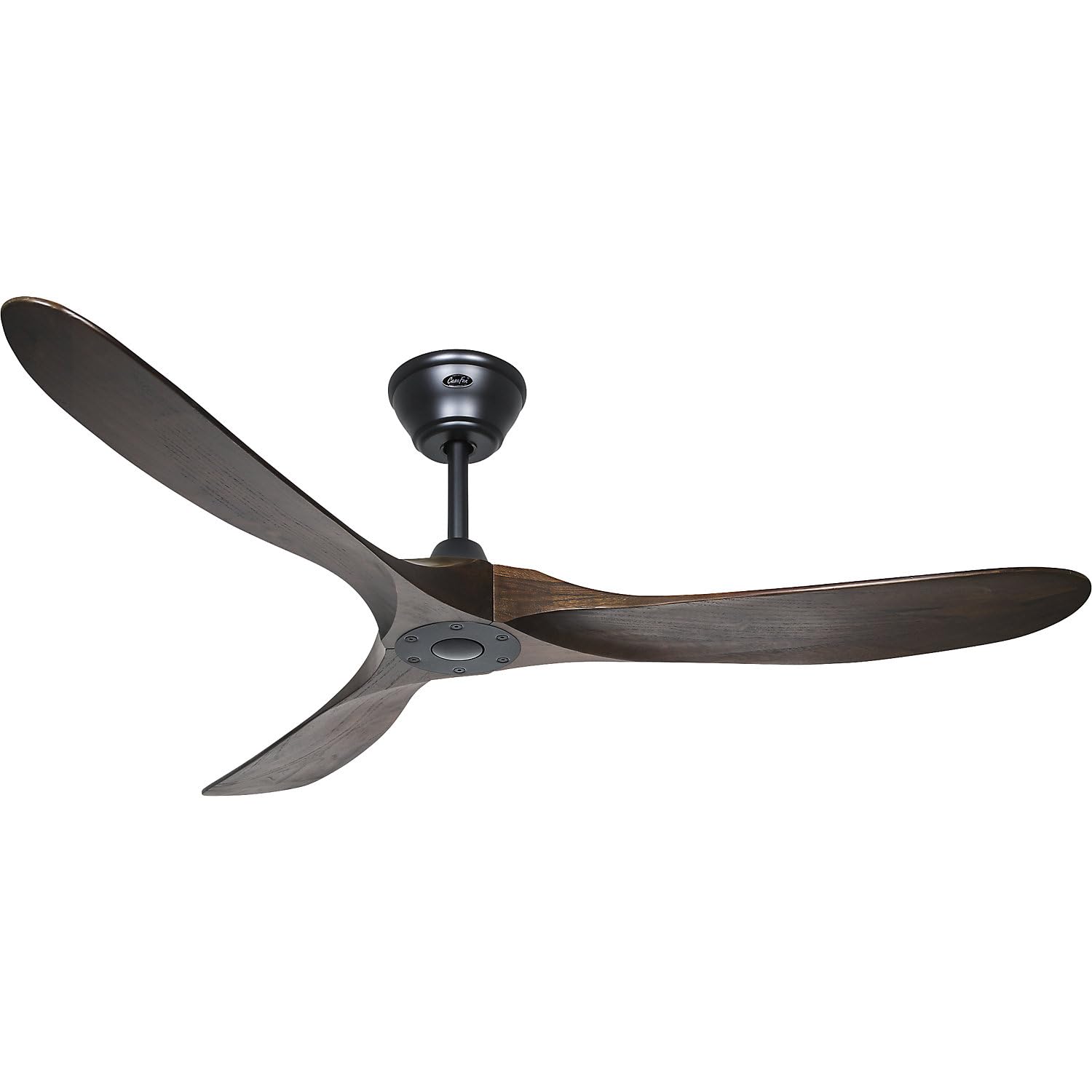 Casafan Ventilador de Techo 315217 Eco Genuino 152 Madera Maciza Nogal/Negro Mate Lacado