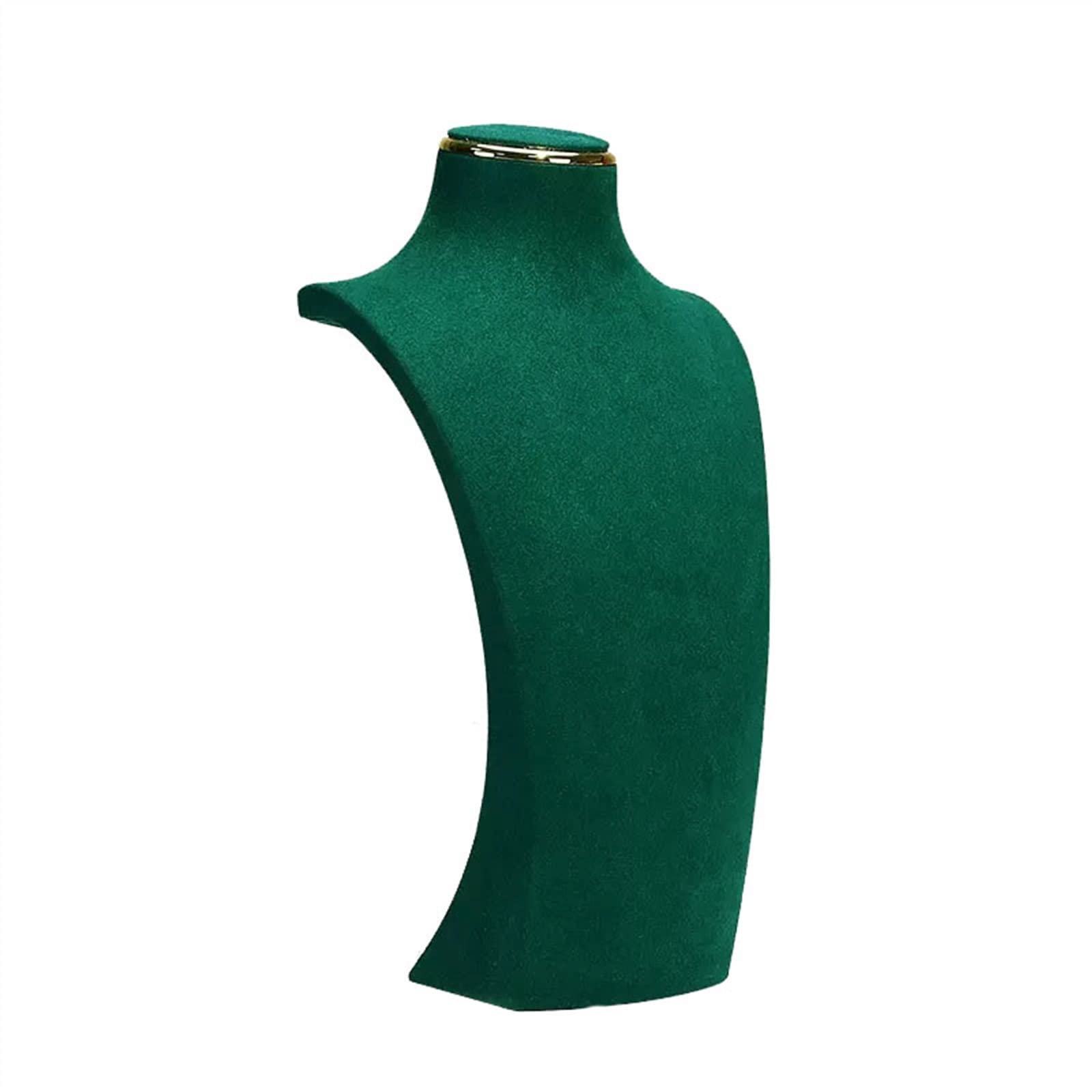 J9V4G6S3B5 Jewellery Storage Jewelry Display Necklace Chain Bust Holder Stand, Necklaces Mannequin, Green(Small)
