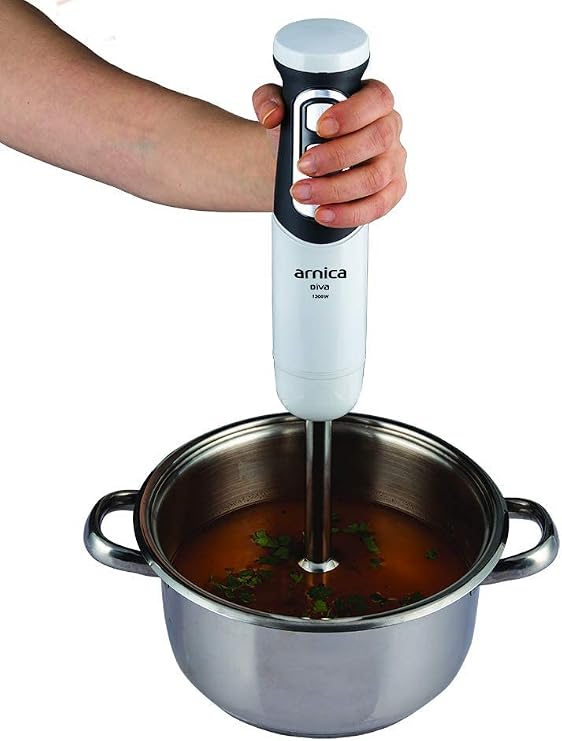 arnica GH21590 Diva Hand Blender Set, 1.1 L Hopper, 1200 W, White