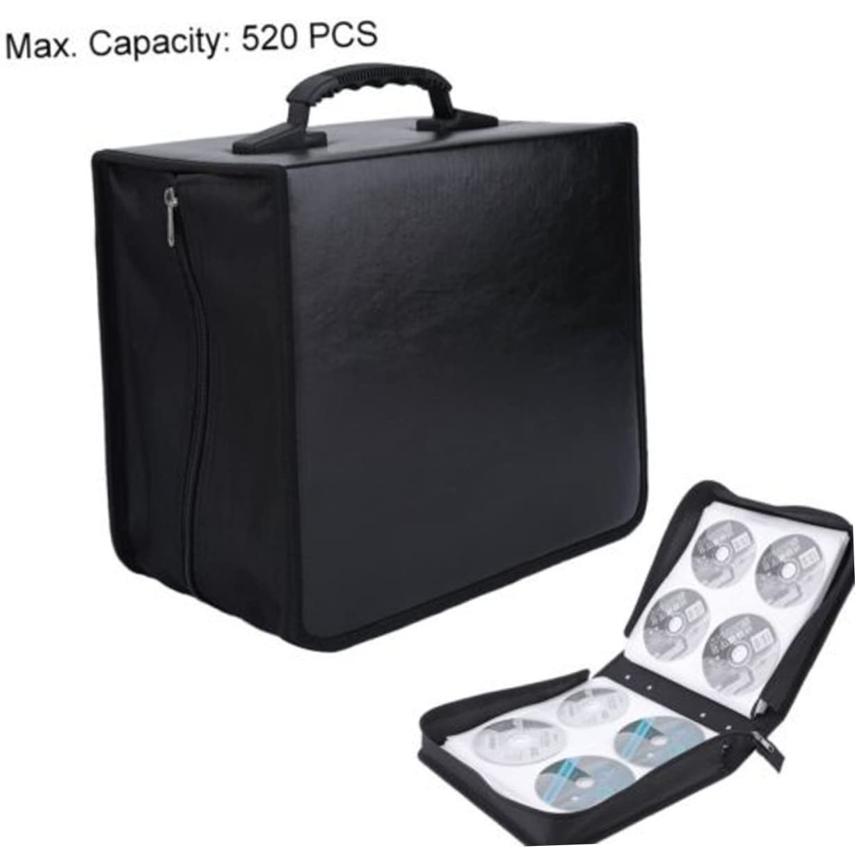 Ciieeo Grande Capacità Dischi Custodia Cd Dvd Portatile Con Manico Ergonomico Organizer Resistente Con Chiusura e Scomparti Separati Per Facile Accesso Per Archiviazione e Trasporto Quoti