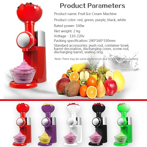 LTdlhFk Eiscreme-Maschine,Kinder Home Soft Serve Eiscreme-Maschine,DIY Hausgemachte Milchshake-Maschine,Mini Slush-Maschine,Strand Küche,Purple – Bild 5