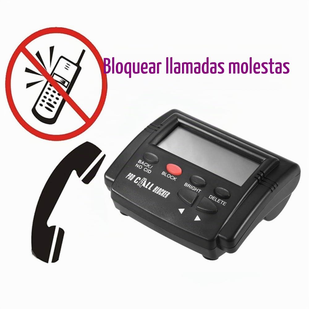 CT-CID803 Caller ID Box Call Blocker Detenga las llamadas molestas Dispositivos Pantalla LCD de llamada con 1500 números de capacidad stoping Todas las llamadas frías para teléfonos fijos