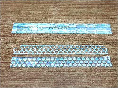 Holomarks 120 St. Hologramm Etiketten mit Seriennummern, Garantie Siegel Aufkleber 75x10mm