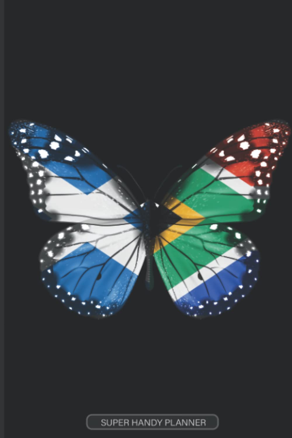 Planner: Scottish South African Flag Combined Butterfly Flags Of Scotland South Africa