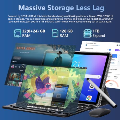 Image of 2026 Android Tablet with Keyboard, 11 inch Android 16 Tablet