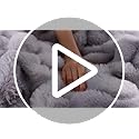 Lotus Karen Queen Size Faux Fur Blanket - Big Bubble Rabbit Fluff, 90x90 Inches